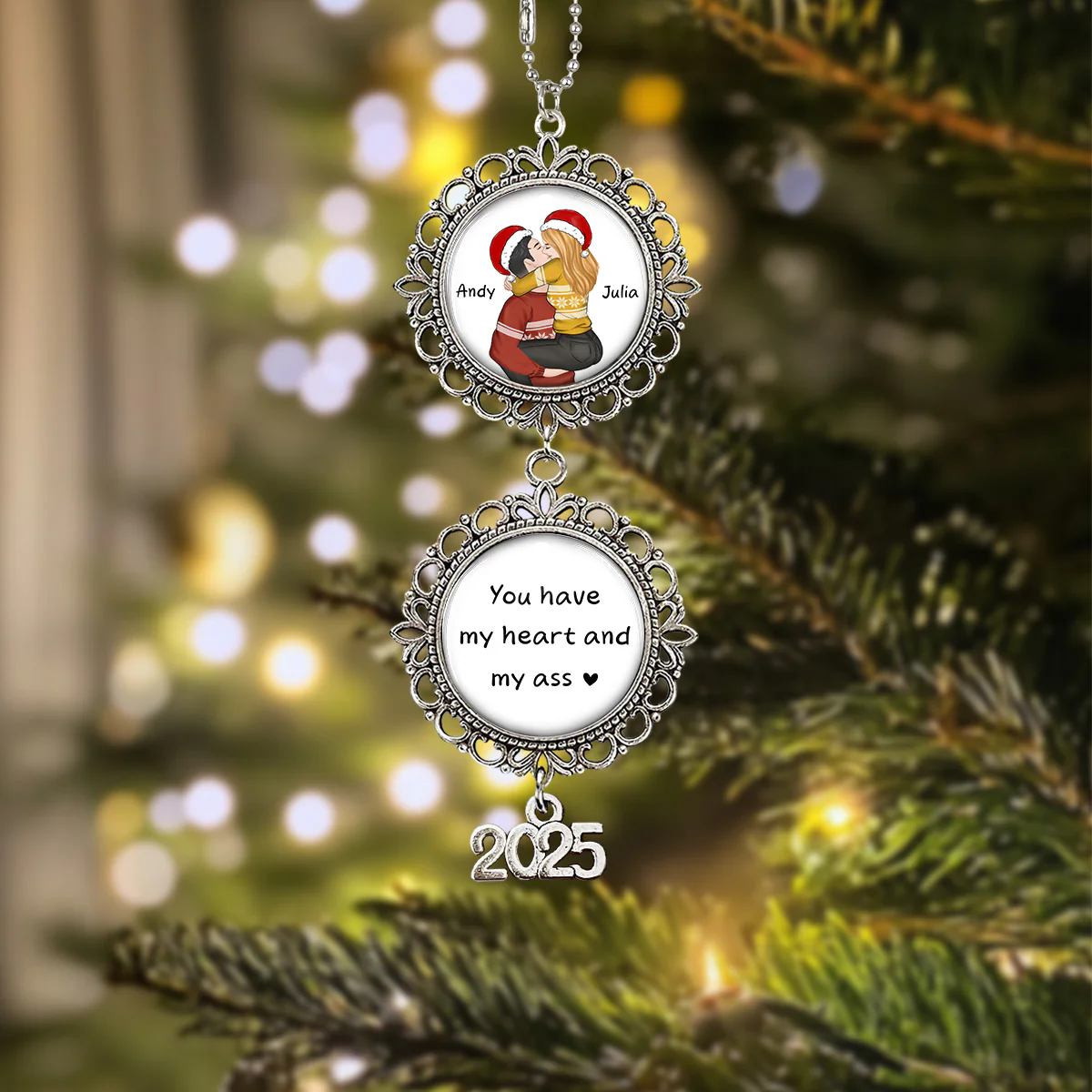 You Have My Heart - Personalized Custom Charming Ornament - Image 2