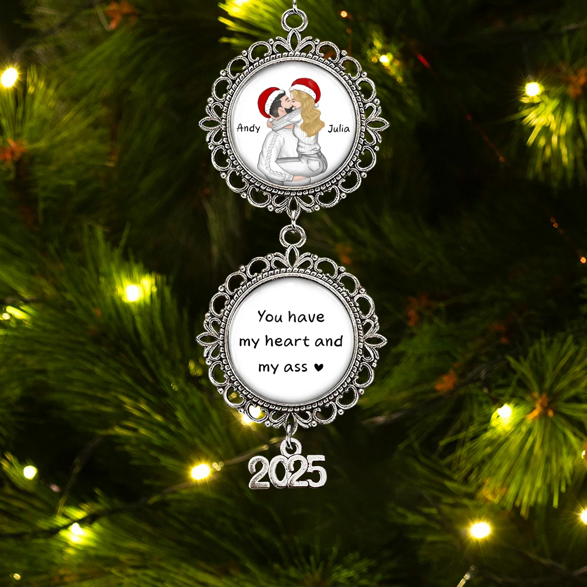 You Have My Heart - Personalized Custom Charming Ornament - Image 8