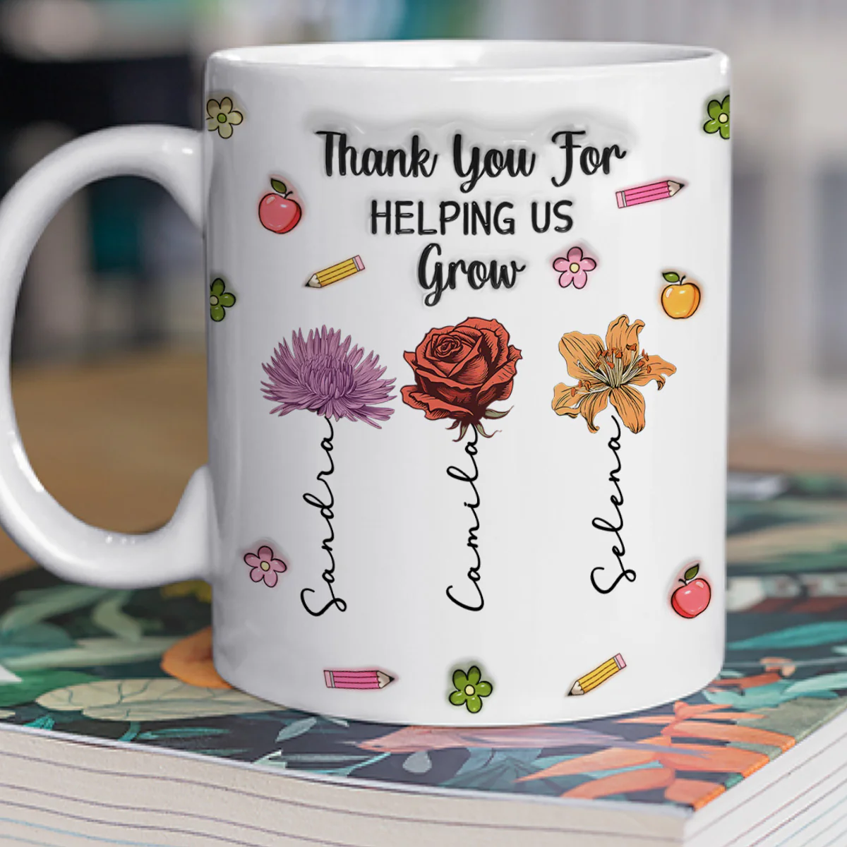 You Help Us Grow Every Day - Personalized Custom 3D Inflated Effect Mug - Image 3