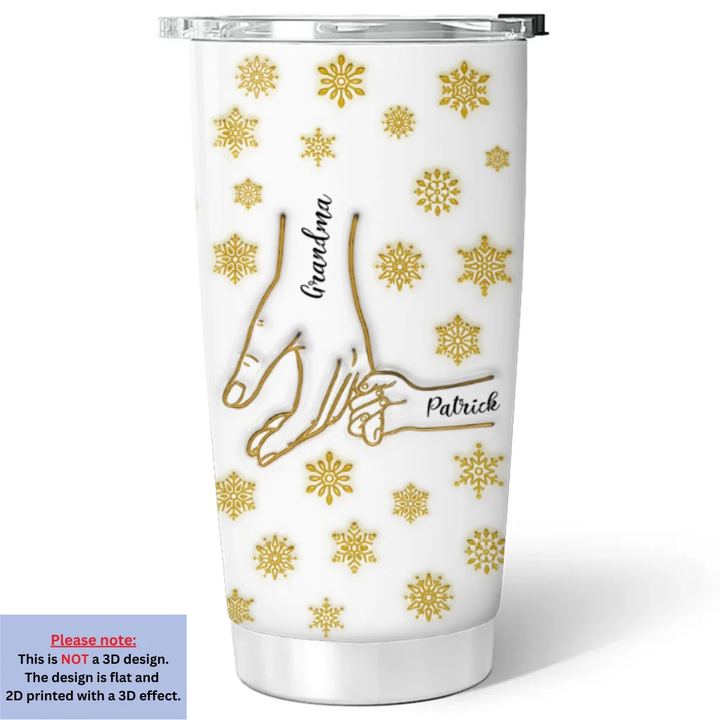 You Hold My Hand, Also My Heart - Personalized Custom 3D Inflated Effect Tumbler - Image 6