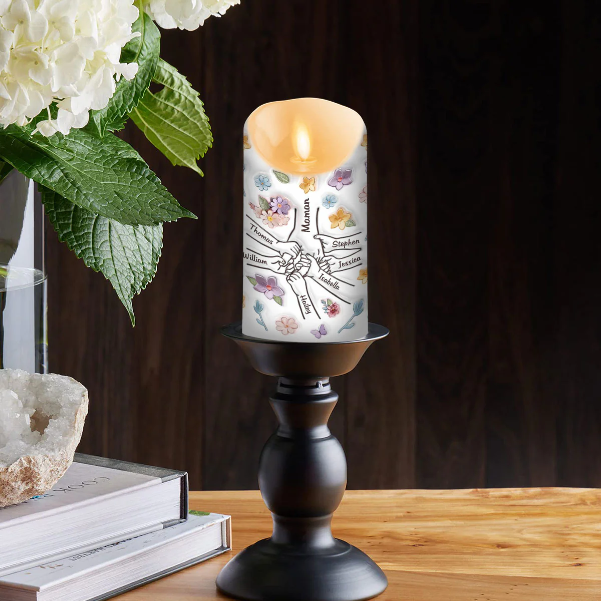 You Hold My Hand Also My Heart - Personalized Custom 3D Inflated LED Candle - Image 5