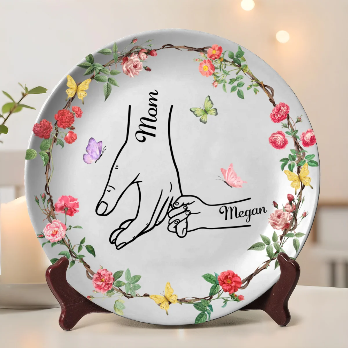 You Hold My Hand And My Heart - Personalized Custom Plate - Image 6