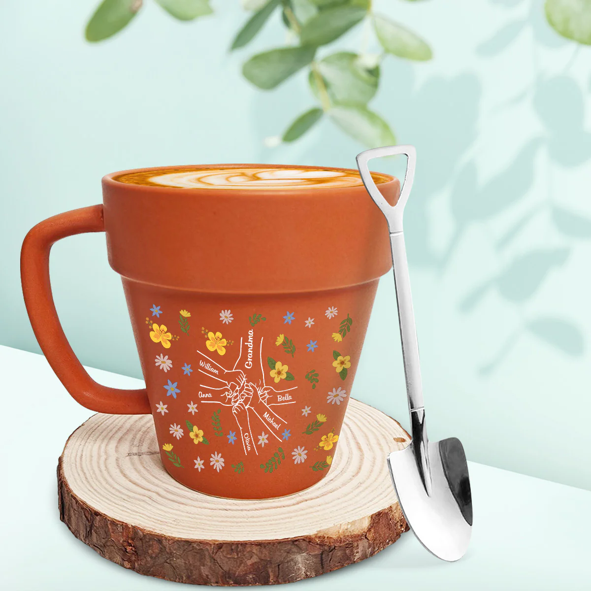 You Hold Our Hearts - Personalized Custom Plant Pot Mug - Image 3