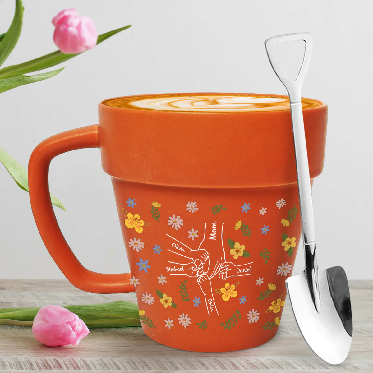 You Hold Our Hearts - Personalized Custom Plant Pot Mug - Image 4