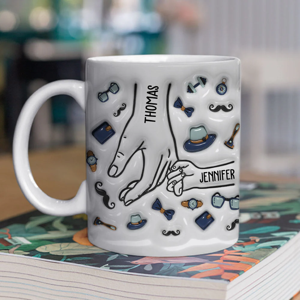 You Holding Hands - Personalized Custom 3D Inflated Effect Mug - Image 2