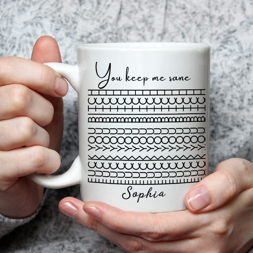 You Keep Me Sane Hidden Message - Personalized Custom Coffee Mug - Image 2