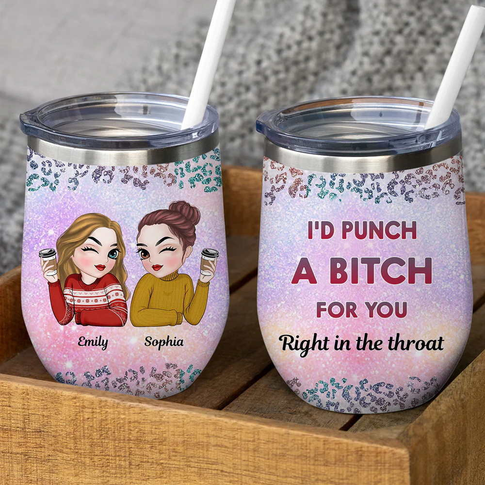 You Keep Me Sane - Personalized Custom Wine Tumbler - Image 3