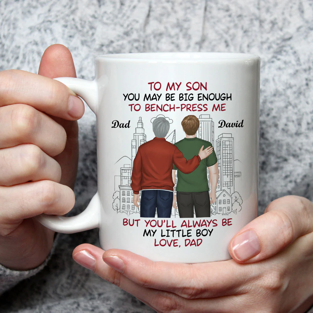 You Lift Me But I Raised You - Personalized Custom Coffee Mug - Image 2