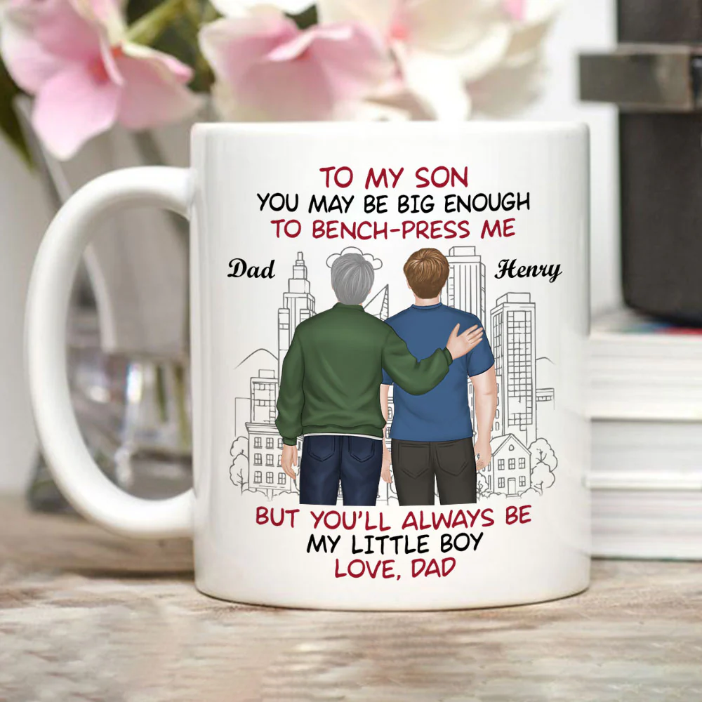 You Lift Me But I Raised You - Personalized Custom Coffee Mug - Image 3