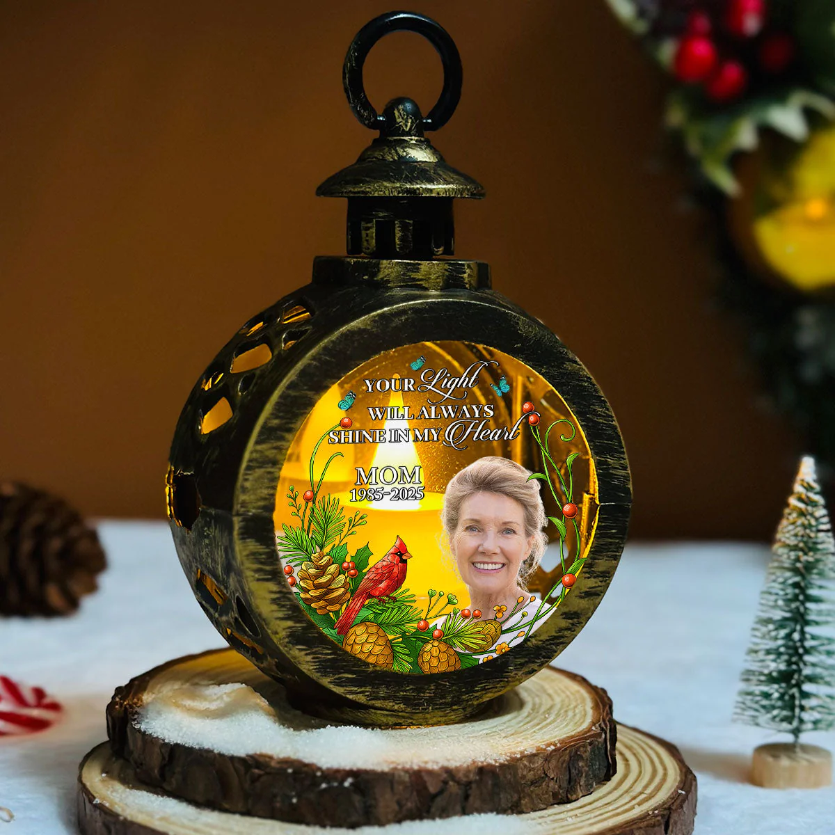 You Light My Heart - Personalized Custom Christmas Lantern - Image 5