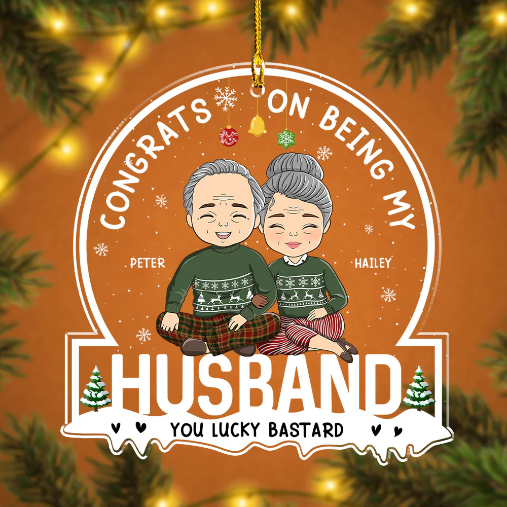 You Lucky Bastard - Personalized Custom Acrylic Ornament - Image 4