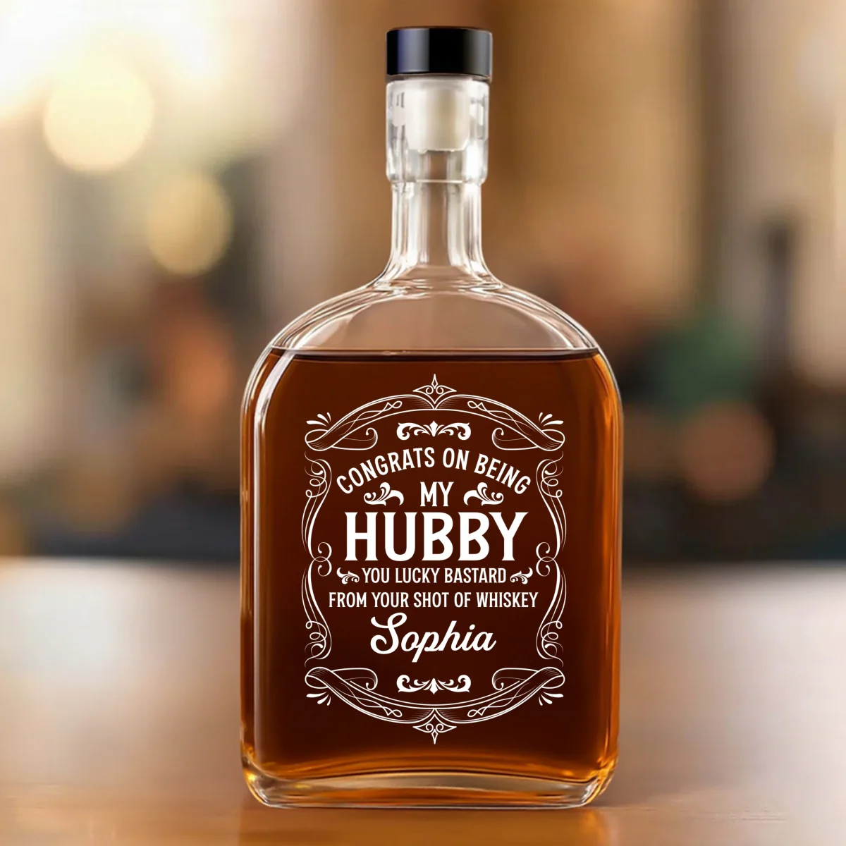 You Lucky Bastard - Personalized Custom Spirits Decanter - Image 6
