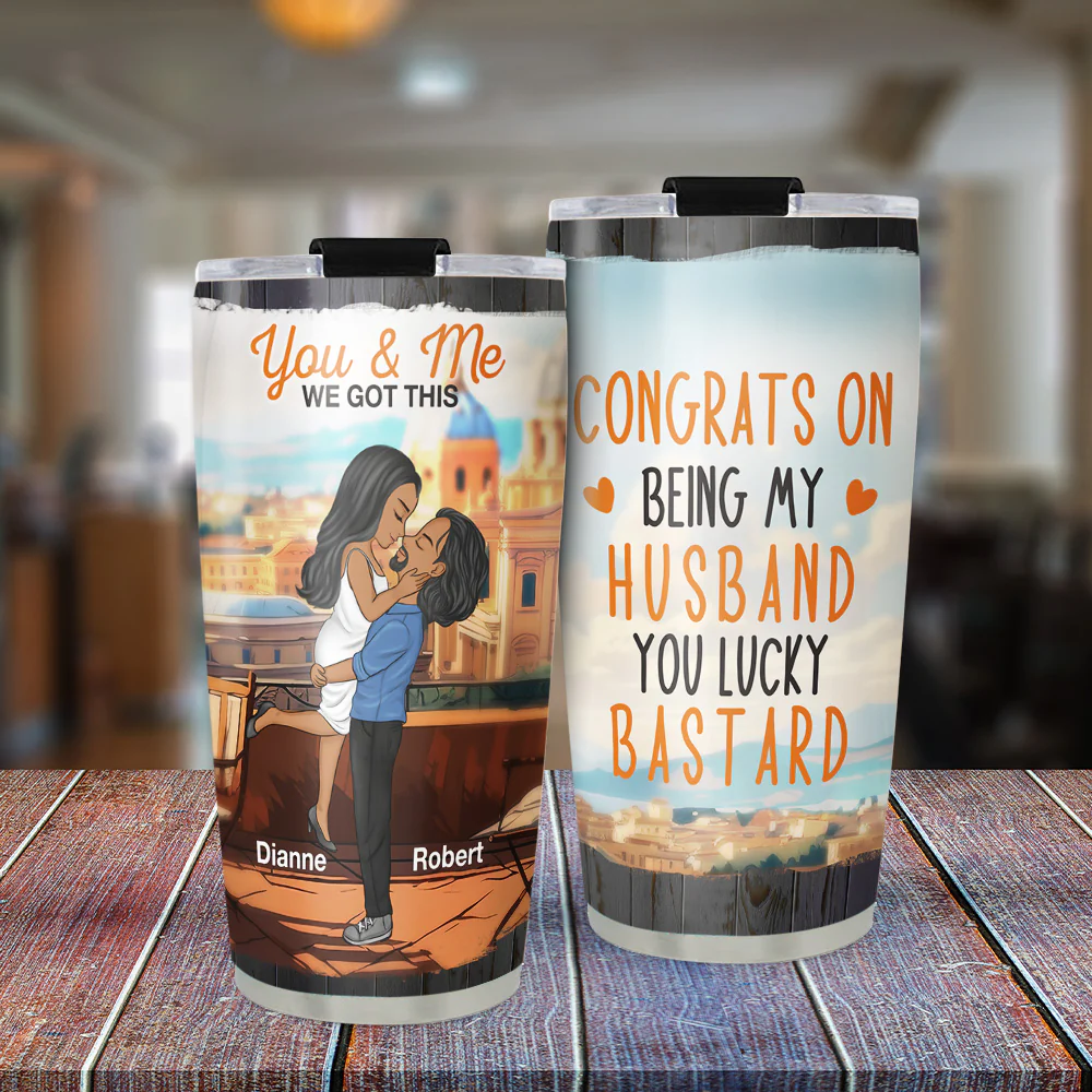 You Lucky Bastard - Personalized Custom Tumbler - Image 2