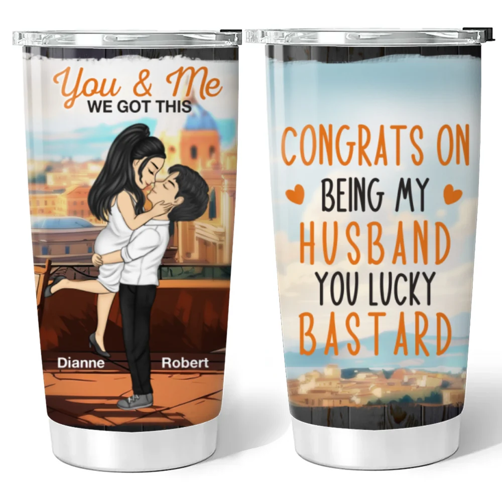 You Lucky Bastard - Personalized Custom Tumbler - Image 6