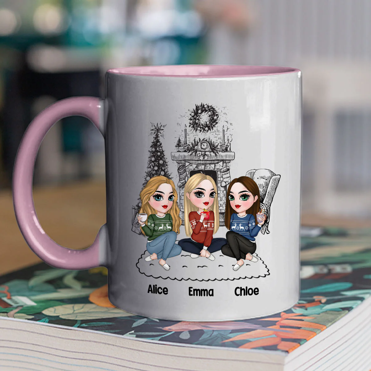 You Lucky Bitch - Personalized Custom Accent Mug - Image 2