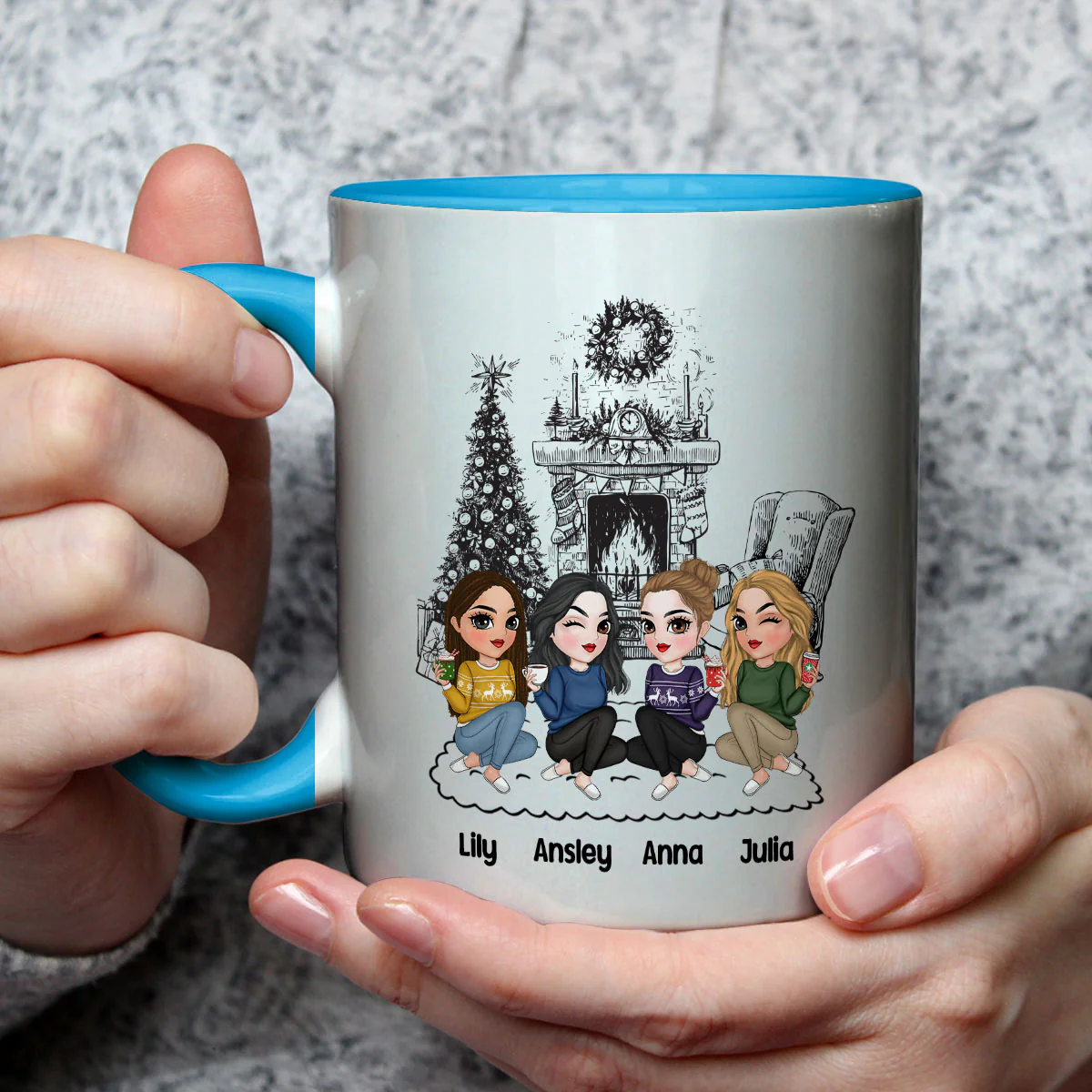 You Lucky Bitch - Personalized Custom Accent Mug - Image 3