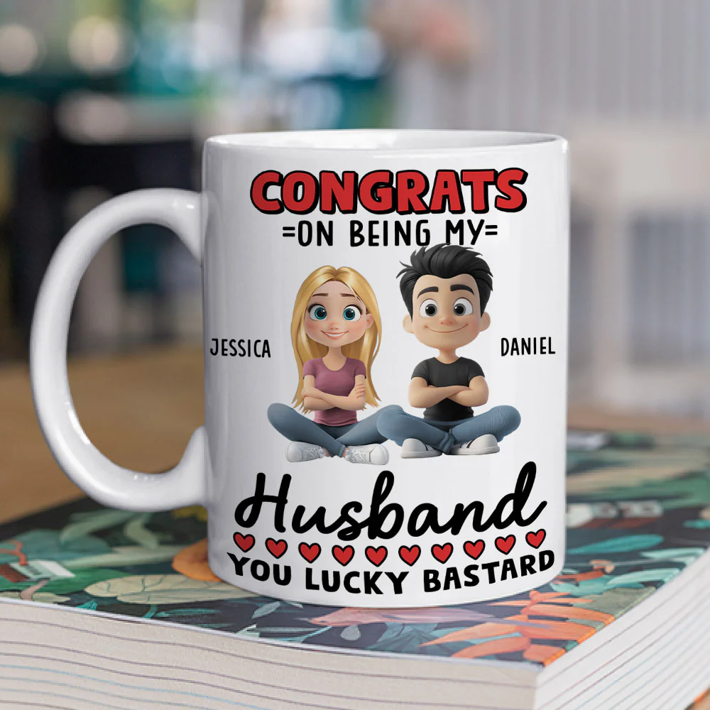 You Lucky Man - Personalized Custom Coffee Mug - Image 3