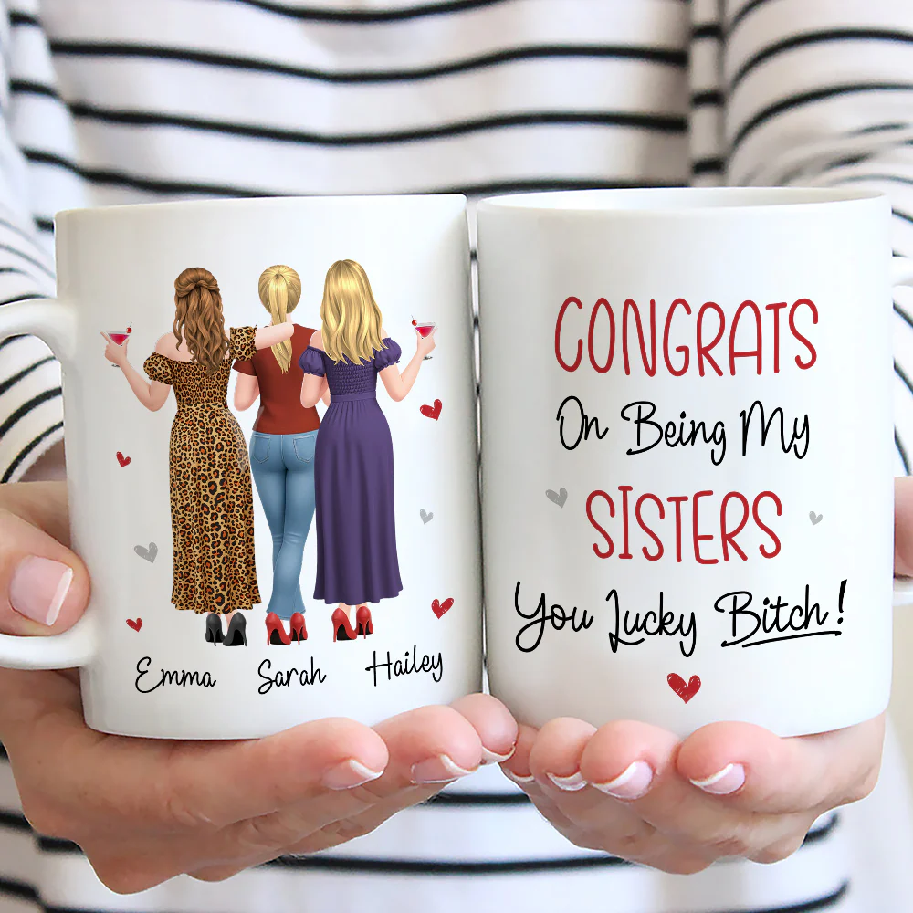 You Lucky My Best Friend - Personalized Custom Coffee Mug - Image 5