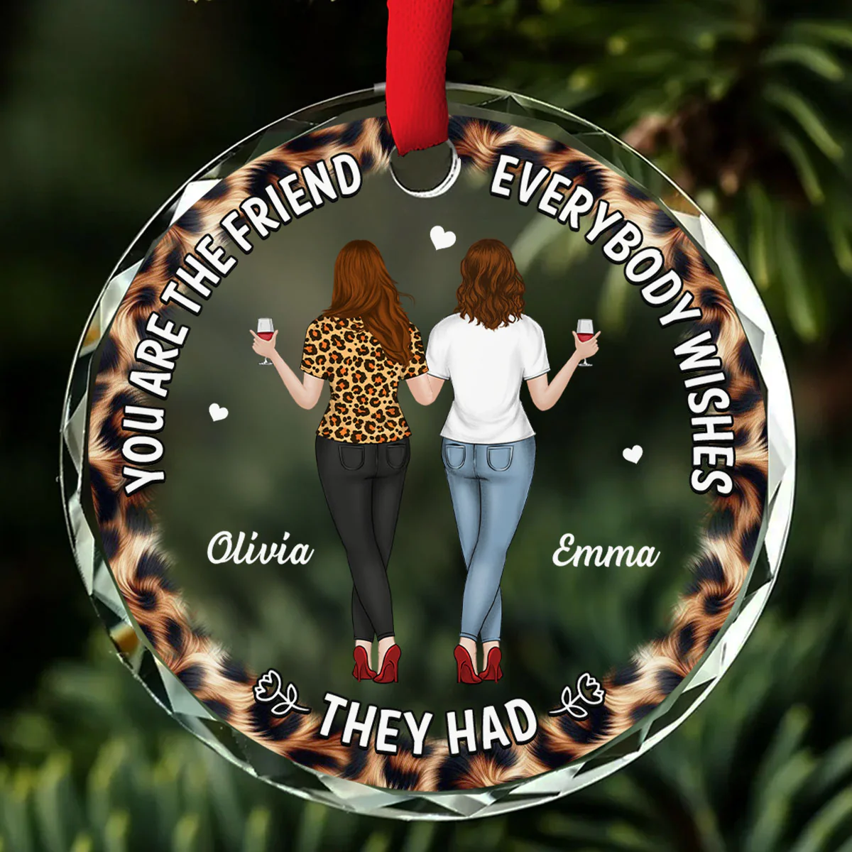 You Make Life Better - Personalized Custom Glass OrnamentĀ
