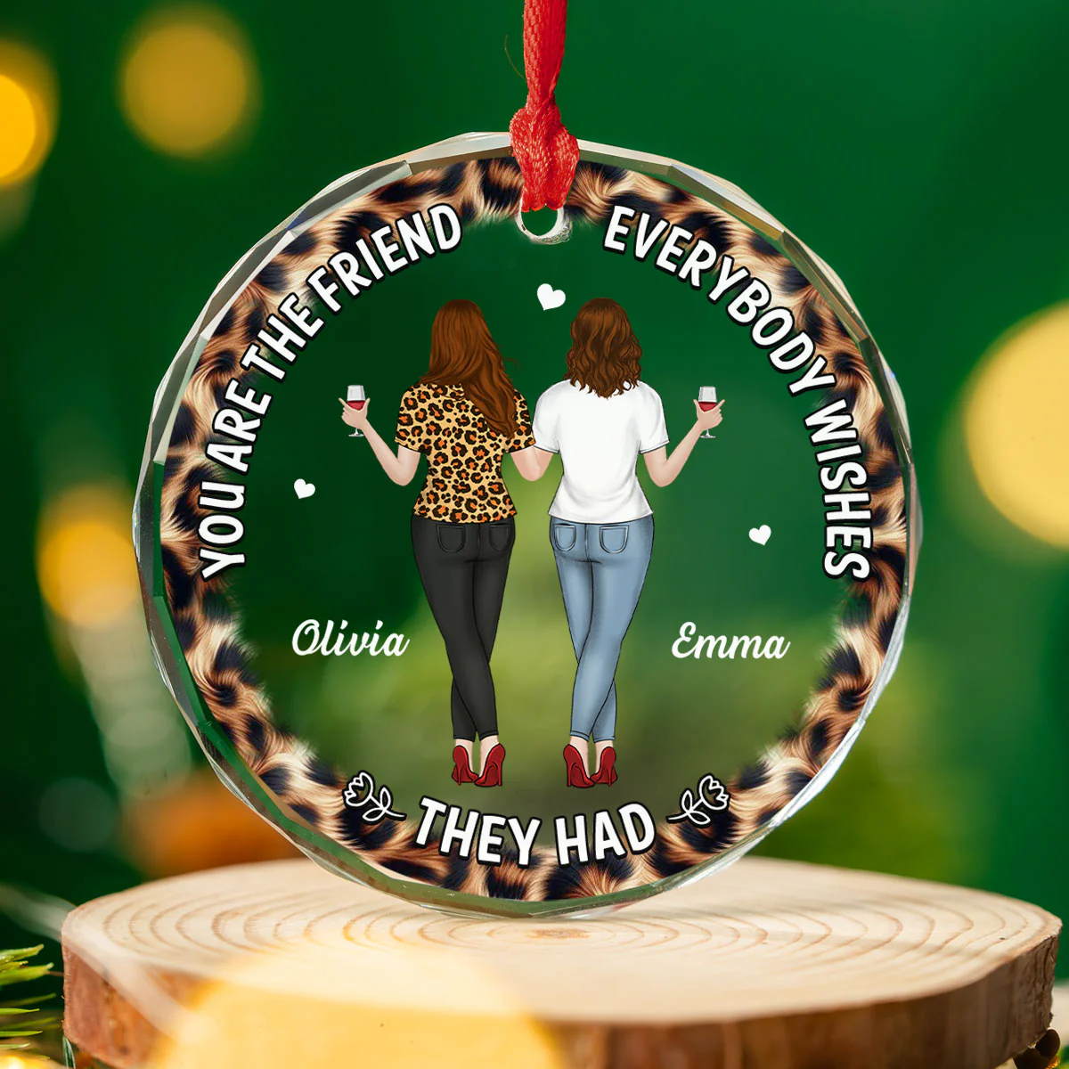 You Make Life Better - Personalized Custom Glass OrnamentĀ - Image 2