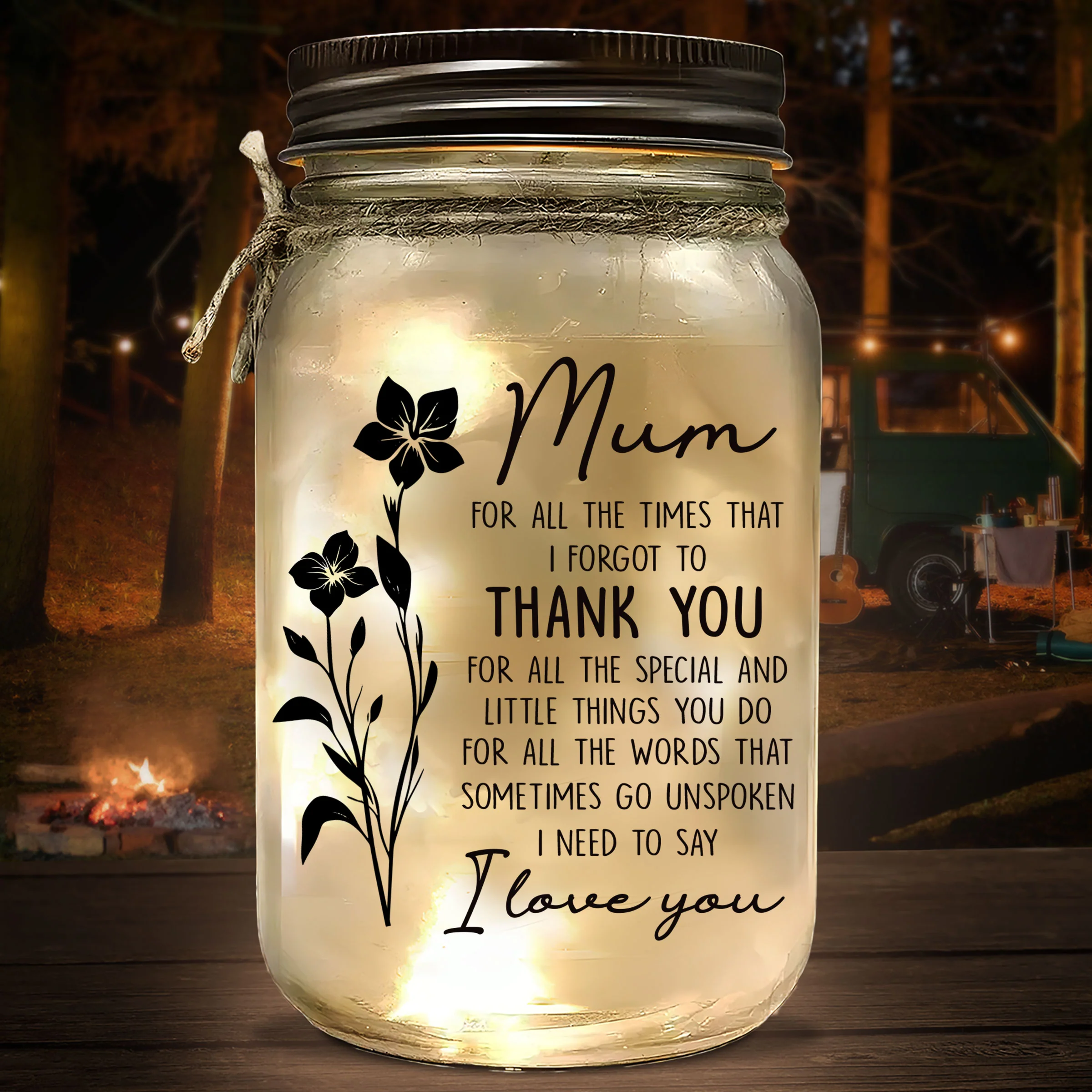 You Make Life So Special Mom - Personalized Custom Mason Jar Light - Image 4