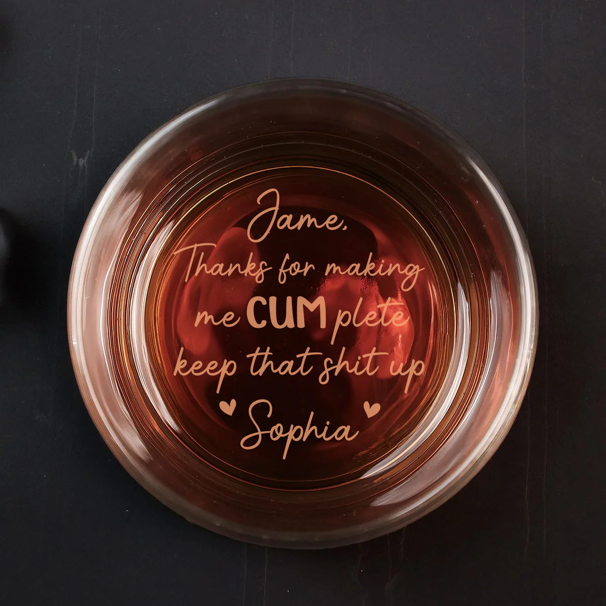 You Make Me Complete - Personalized Custom Engraved Whiskey Glass - Image 4