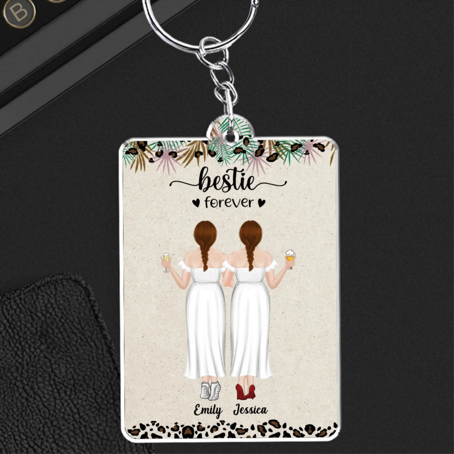 You Make Me Laugh Everyday - Personalized Custom Acrylic Keychain - Image 6