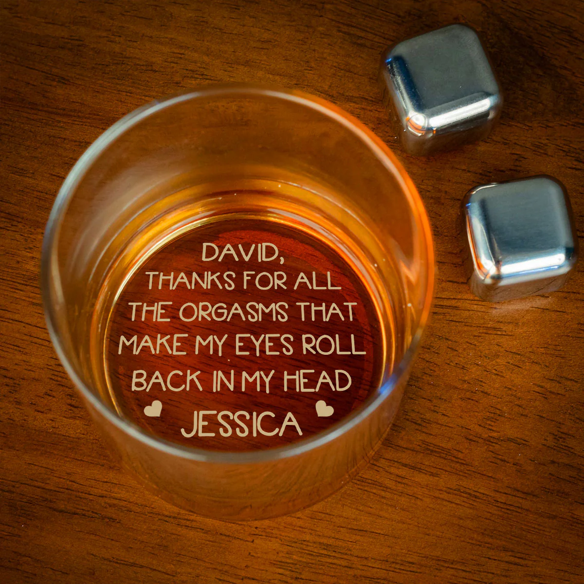 You Make My Eyes Roll - Personalized Custom Engraved Whiskey Glass - Image 2