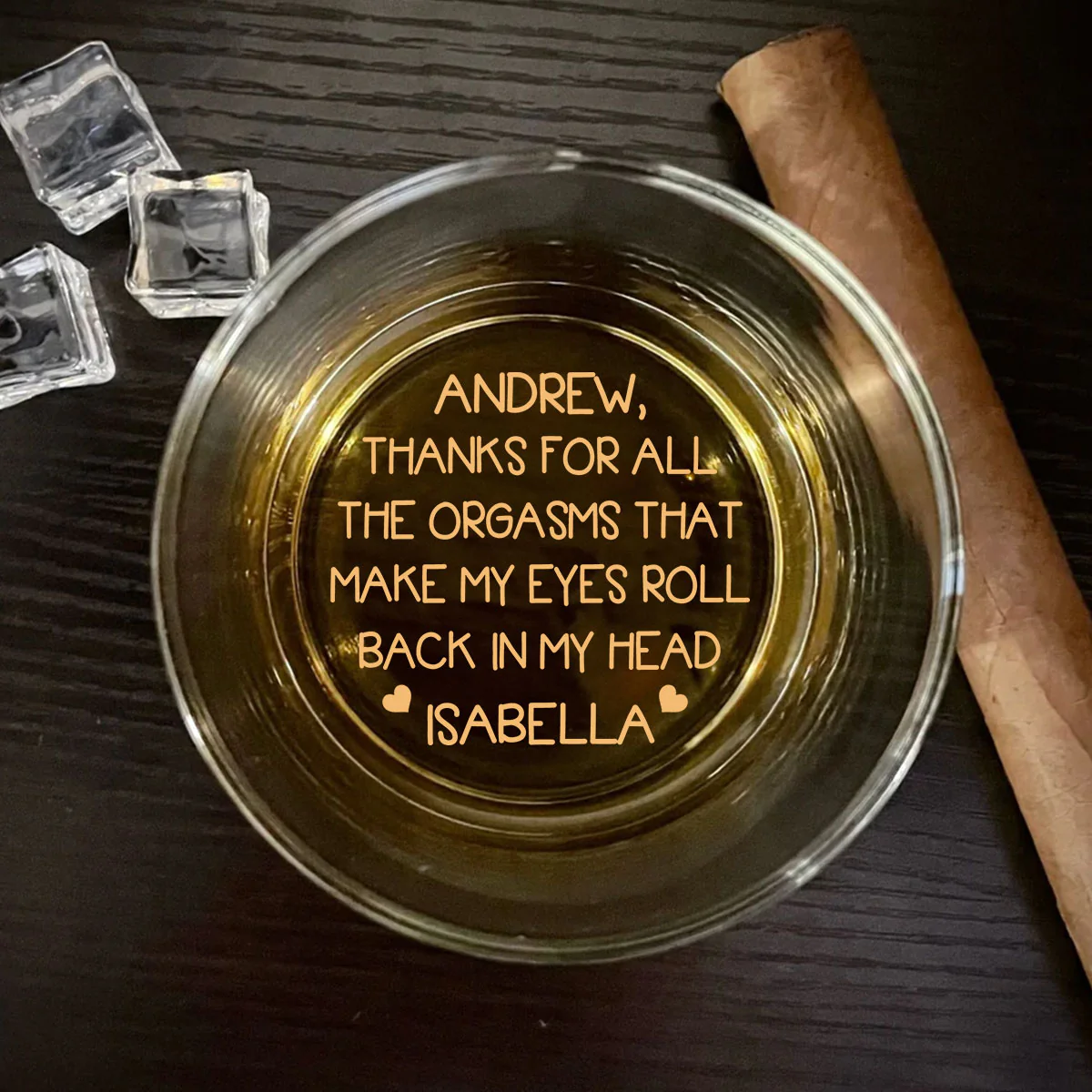 You Make My Eyes Roll - Personalized Custom Engraved Whiskey Glass - Image 4