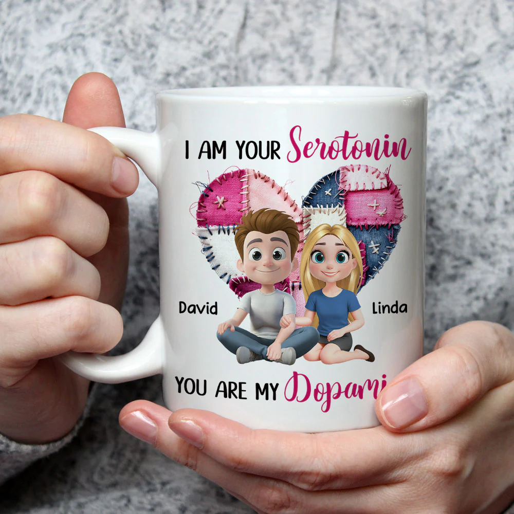 You Make My Heart Happy - Personalized Custom Coffee Mug - Image 4