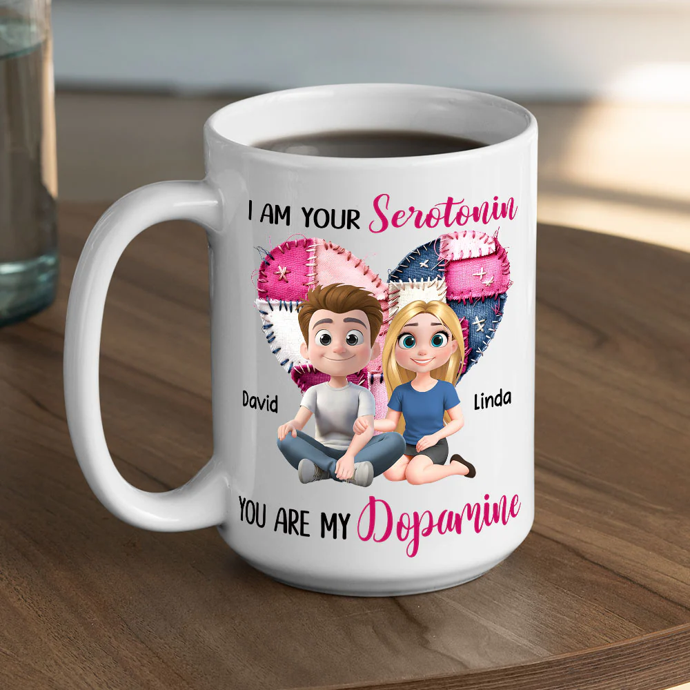 You Make My Heart Happy - Personalized Custom Coffee Mug - Image 5