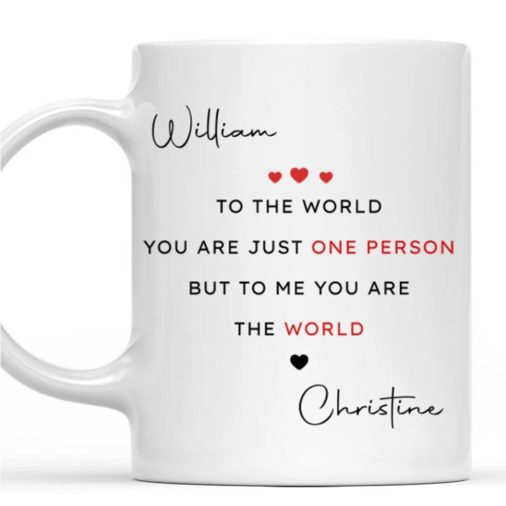 You Make My World Complete - Personalized Custom Coffee Mug - Image 6