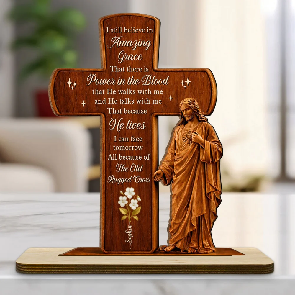 You Make The World Better - Personalized Custom 2-Layer Wood Plaque With Flat Base - Image 6