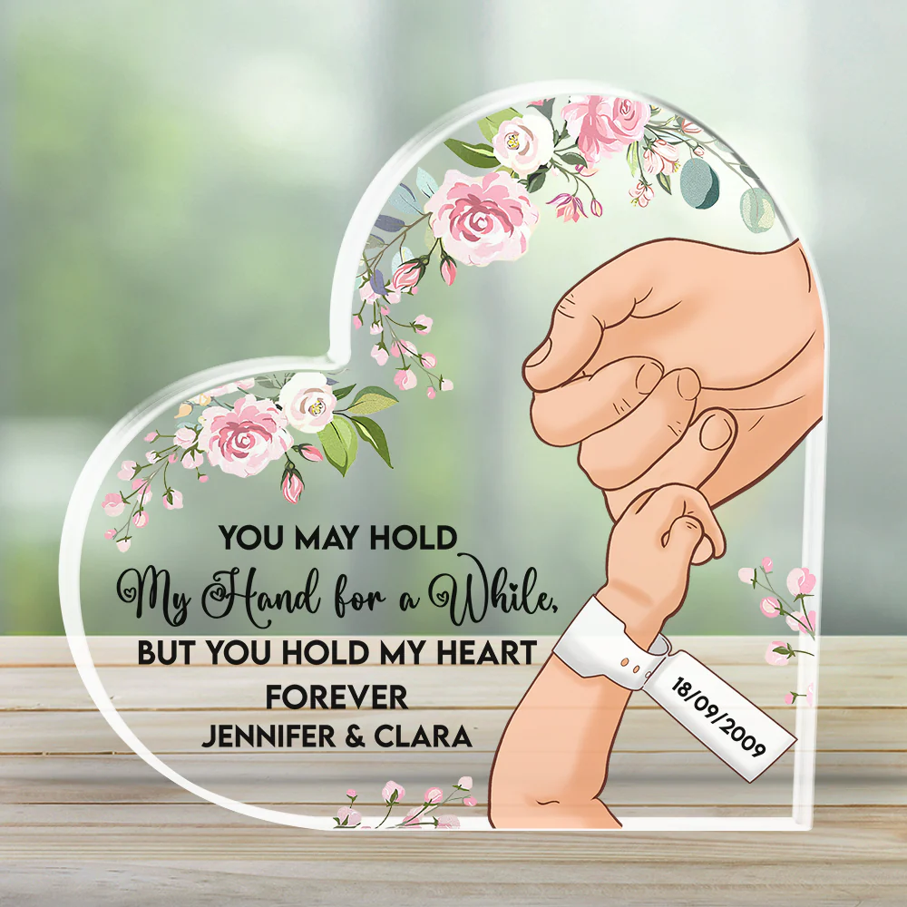 You May Hold My Hand For A While - Personalized Custom Acrylic Plaque - Image 3