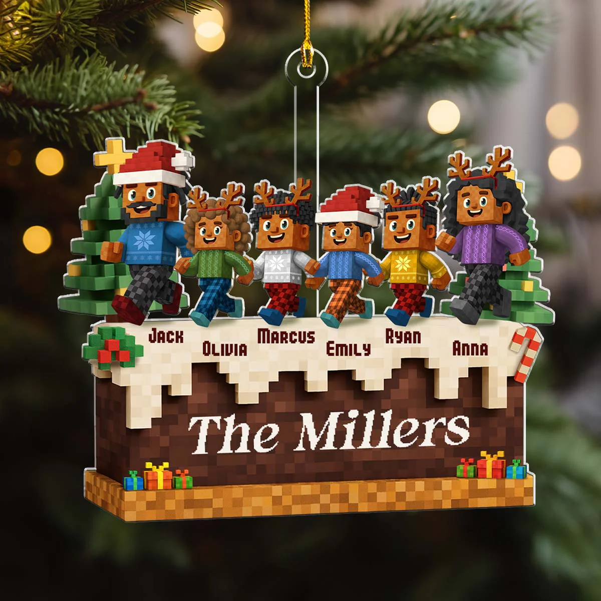 You Me And Our Children - Personalized Custom Acrylic Ornament - Image 4