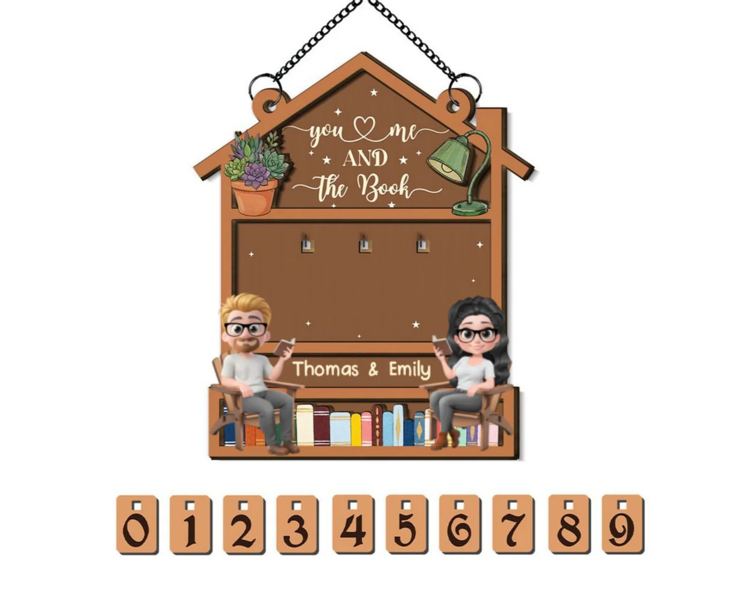 You Me And The - Personalized Custom Tracker Sign - Image 5