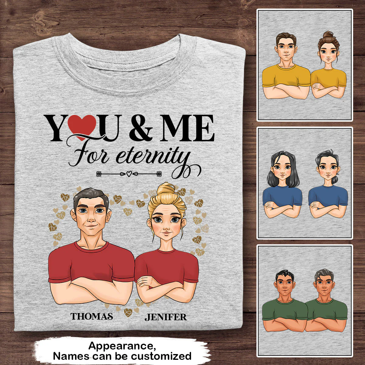 You And Me For Enternity - Personalized Custom Unisex Classic T-shirt - Image 6
