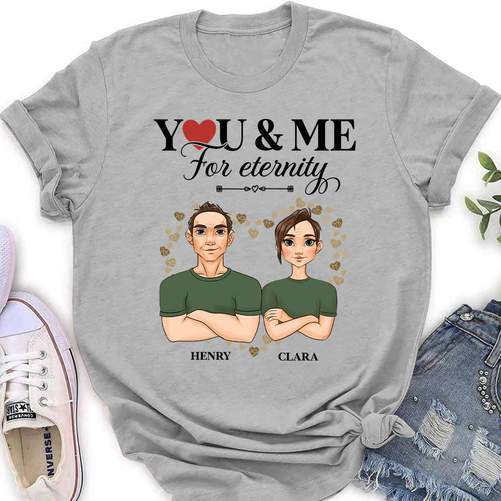 You And Me For Enternity - Personalized Custom Women's T-shirt - Image 4