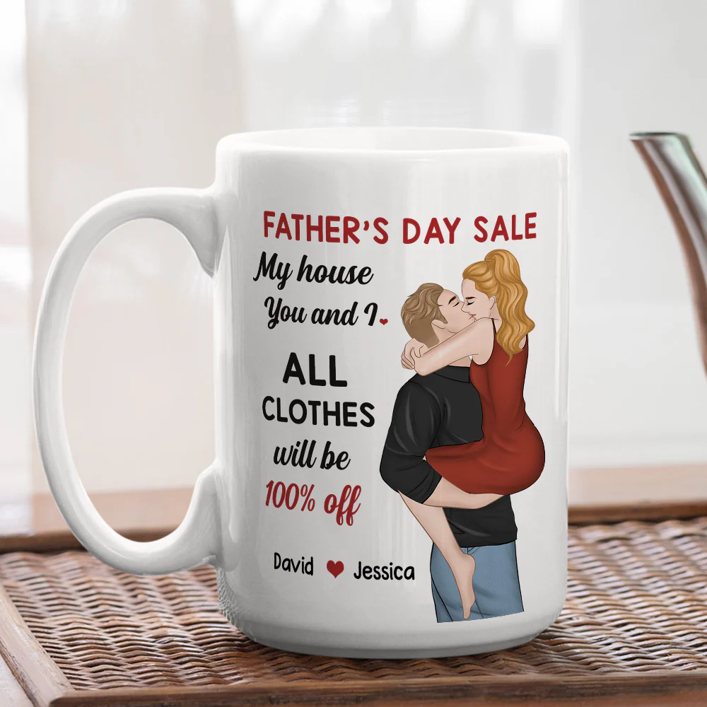 You Me No Clothes Deal - Personalized Custom Coffee Mug - Image 5
