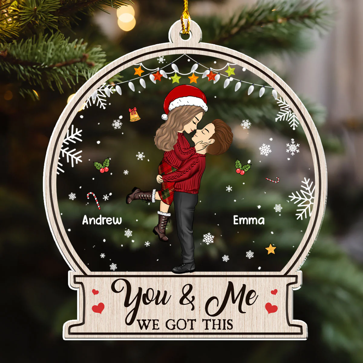 You & Me We Got This Christmas - Personalized Custom Acrylic Ornament - Image 2