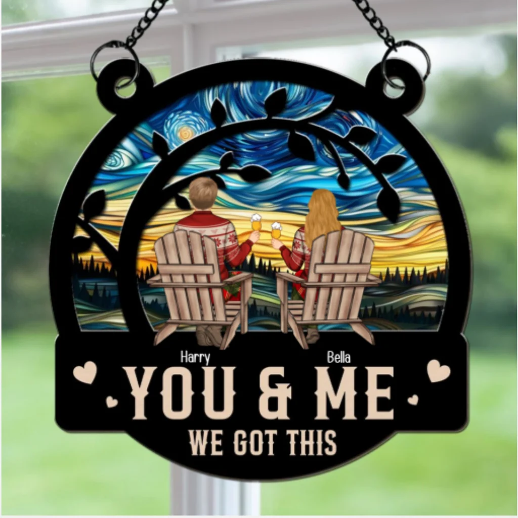 You & Me We Got This Merry Christmas - Personalized Custom Suncatcher - Image 5