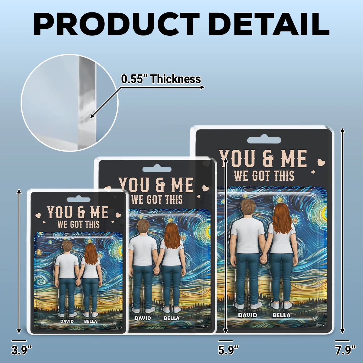 You & Me We Got This - Personalized Custom Acrylic Plaque - Image 4