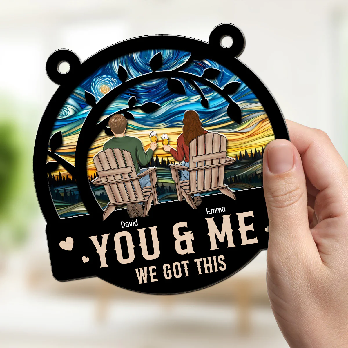 You & Me We Got This - Personalized Custom Suncatcher - Image 2