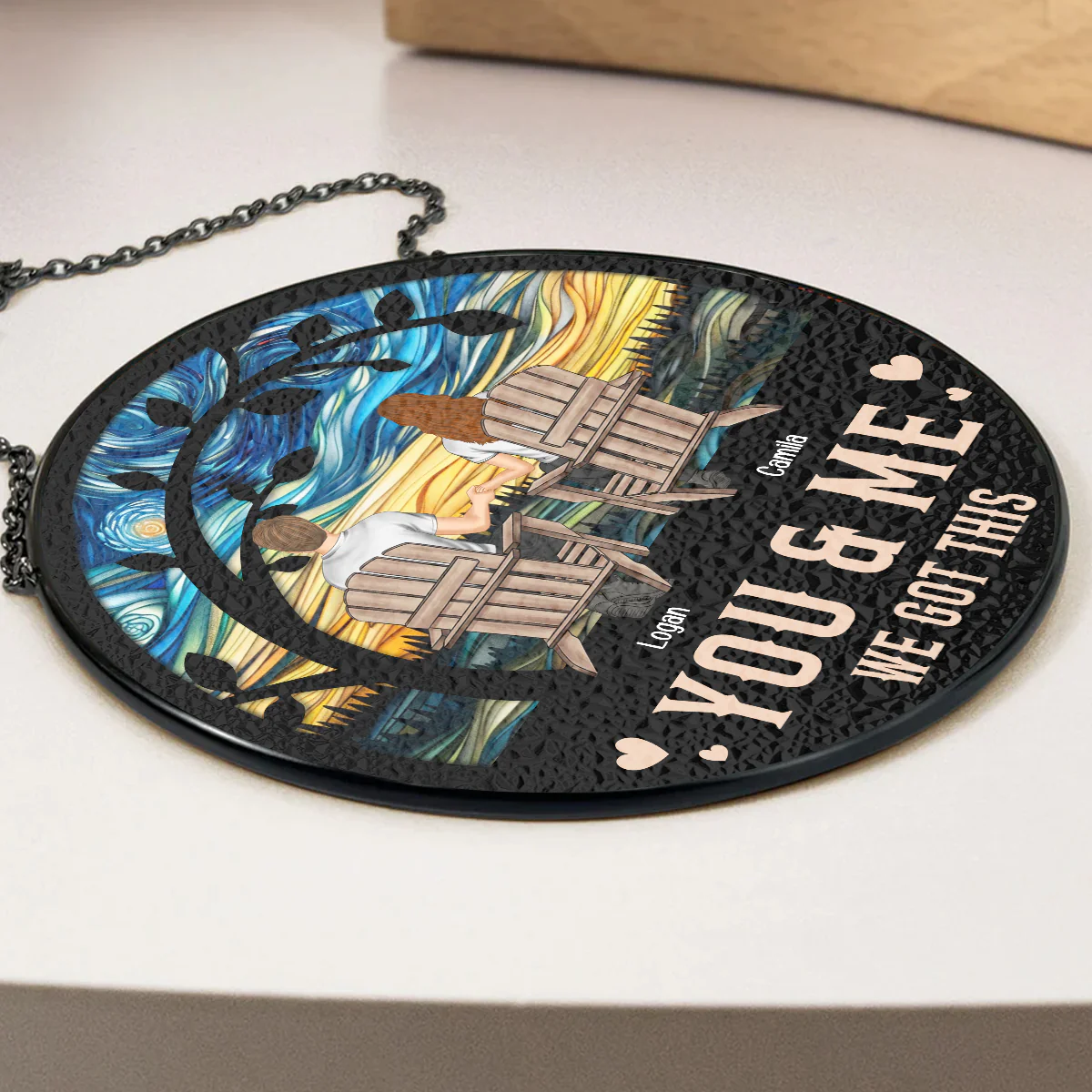 You & Me We Got This - Personalized Custom Window Hanging Suncatcher - Image 4
