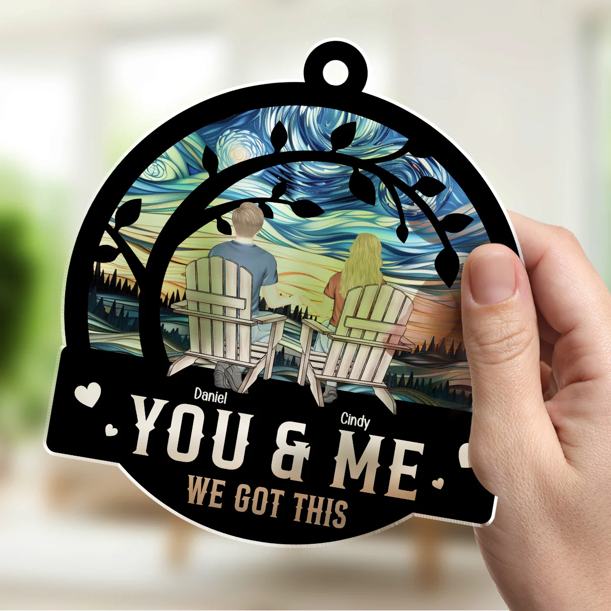 You & Me We Got This Ver 2 - Personalized Custom 1 Layer Suncatcher - Image 4