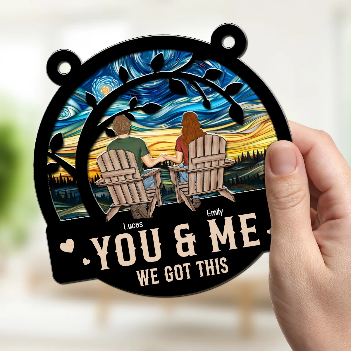 You & Me We Got This Ver 2 - Personalized Custom Suncatcher - Image 2