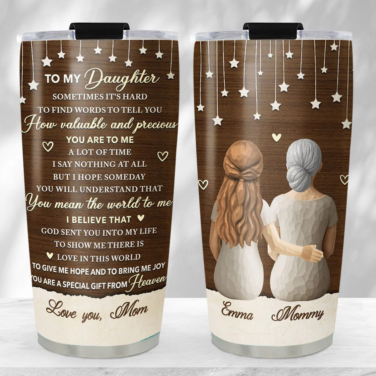 You Mean The World To Me - Personalized Custom Tumbler - Image 2