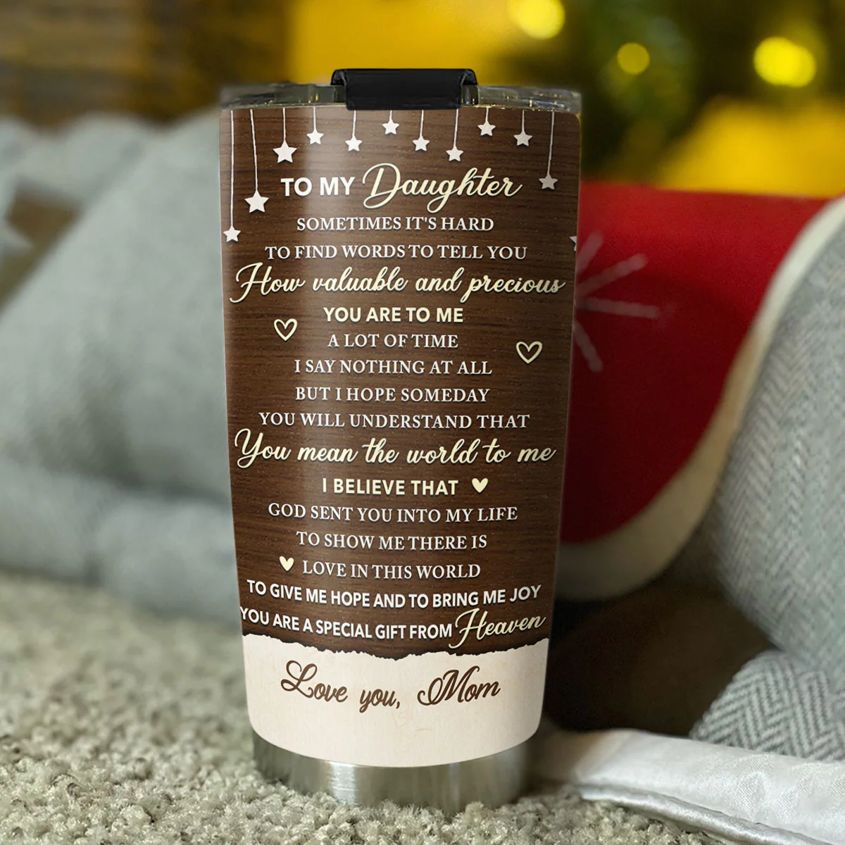 You Mean The World To Me - Personalized Custom Tumbler - Image 4