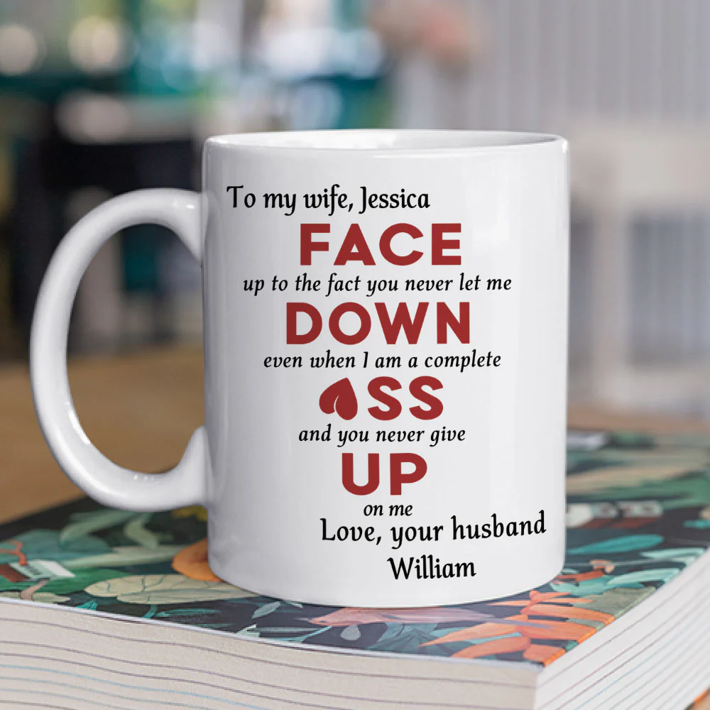 You Never Give Up On Me - Personalized Custom Coffee Mug - Image 2