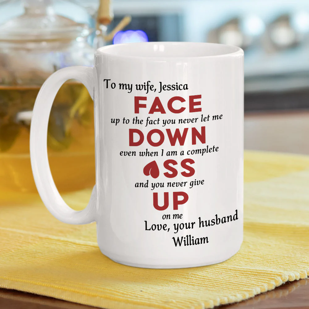 You Never Give Up On Me - Personalized Custom Coffee Mug - Image 3